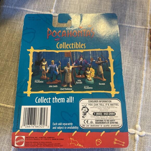 VINTAGE 1990's DISNEY MATTEL POCAHONTAS COLLECTIBLE FIGURE 66505 FIGURE TOY NEW - Picture 3 of 5